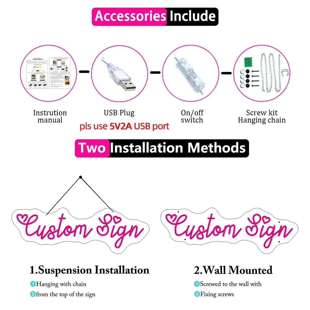 شعار ضوء النيون LED