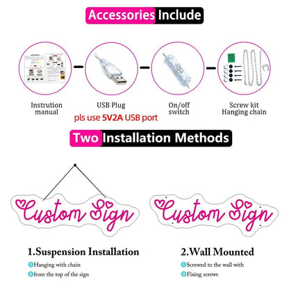 شعار ضوء النيون LED